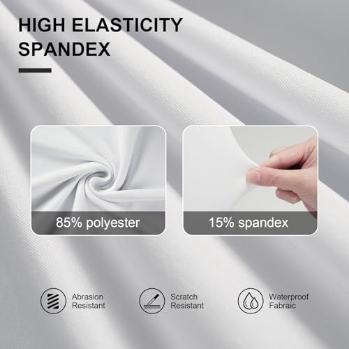 Trlyc White Spandex Chair Covers 50 Pcs - Wedding & Party Banquet Set (White-a)