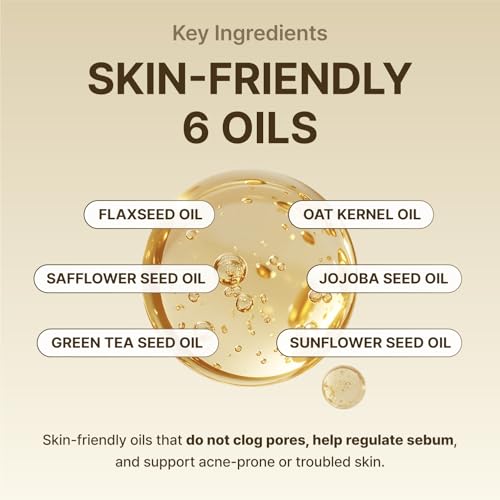 Rbfy One Step Cleansing Oil for Makeup, Sebum & Blackhead Removal - Gentle Deep Pore Cleanser
