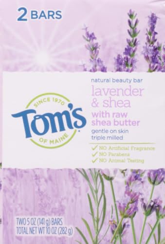 Natural Lavender & Shea Bar Soap Set - 2 Pack, 5 oz Each - Gentle & Moisturizing