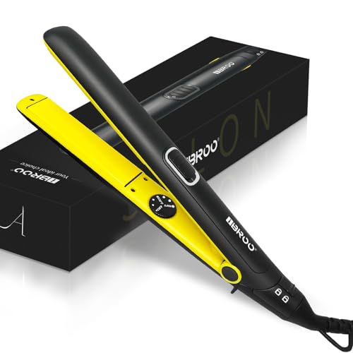 Black Ceramic Hair Straightener and Curling Iron 1-Inch Tourmaline Flat Iron for All Hair Types