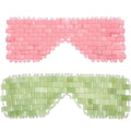 Jade and Rose Quartz Eye Masks Set - Cooling Relaxation Compress for Eyes