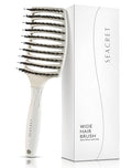 Wide Vented Boar Bristle & Nylon Detangler Hair Brush for All Hair Types