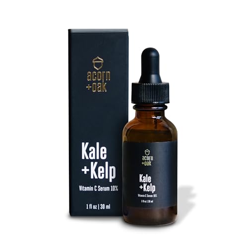 acorn+oak Vitamin C Face Serum - Natural Anti-Aging Serum with 10% Vitamin C, Aloe, Niacinamide, & Hyaluronic Acid, Soothing Skin Care, Firms & Evens Skin Tone, Dark Spot Remover for Face (1 fl oz)
