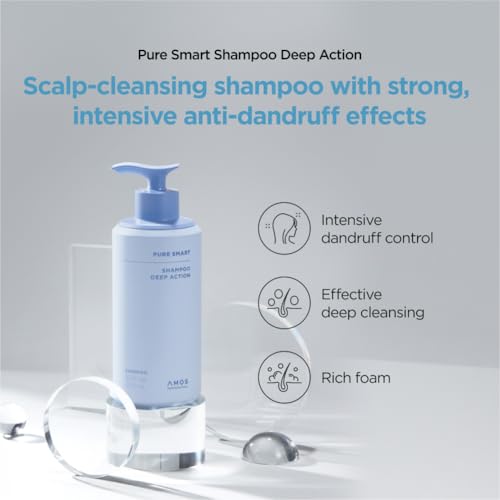 AMOS PROFESSIONAL Deep Action Clarifying Shampoo for Dandruff & Oil Control - 16.9 fl oz