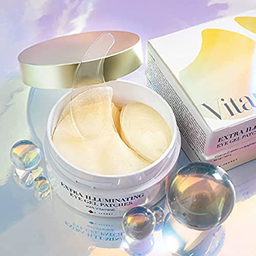 Illuminating Under Eye Gel Patches with Vitamin C - 60 Pairs for Dark Circles & Wrinkles