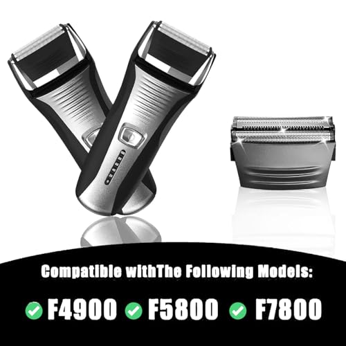 Replacement Shaver Foil Compatible with Remington Electric Shaver TITANIUM-X Flex & Pivot Foil and Cutter for F5800 & F7800, Replacement Heads Fit for Remington F4900, F5800 and F7800 (2 Pcs)