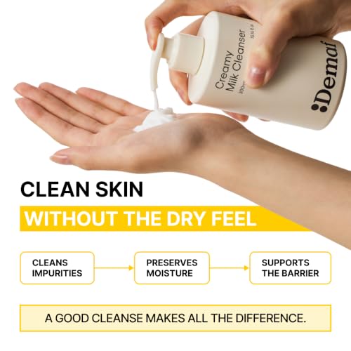 Creamy Milk Cleanser for Sensitive Skin - Barrier-Boosting Face Wash 10.14 Fl Oz