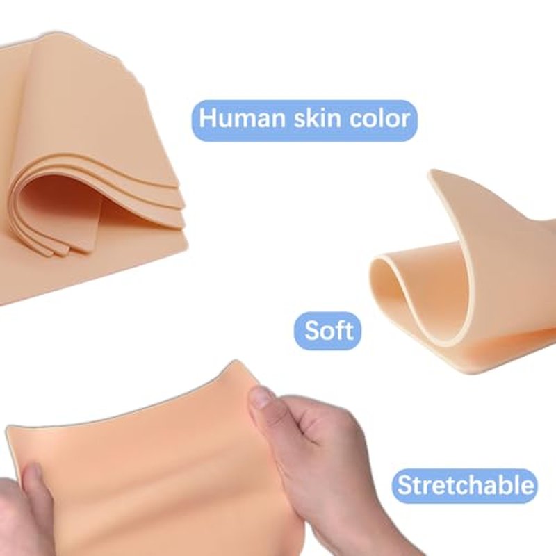 20Pcs Tattoo Practice Skin 3MM with Transfer Paper Kit- Gakonp 5pcs Fake Practice Skin 15pcs Tracing Paper 3mm Thick Tattoo Fake Skins Kit