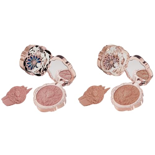 Flower Knows Little Angel Cream Blush Set - Muted Red, Buildable & Dewy Face Makeup (04 Rose Ashes + 05 Fingertip Stellar, 0.42 oz)