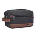 WITZMAN Canvas Toiletry Bag for Men Travel Organizer - Black