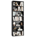 Tall Black Bookshelf 7-Tier Open Storage Shelves - 82 Inches