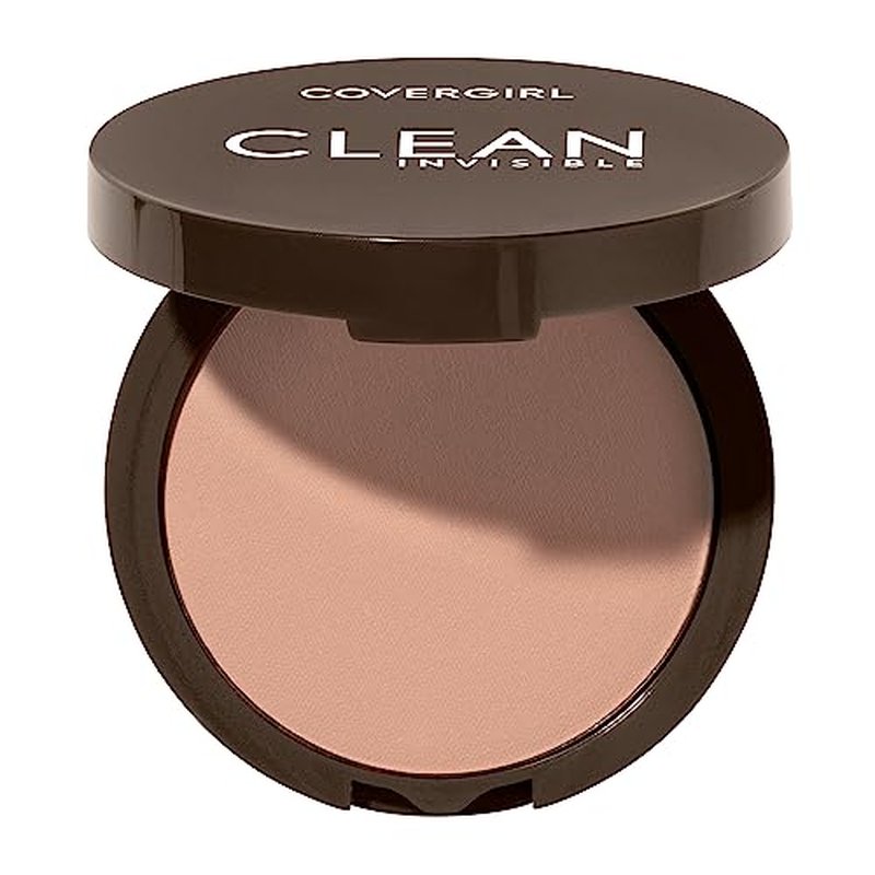 Covergirl Clean Invisible Pressed Powder, Lightweight, Breathable, Vegan Formula, Creamy Beige 150, 0.38oz (Pack of 2)