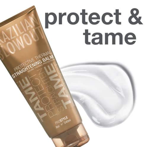 Brazilian Blowout Thermal Straightening Balm - 8 oz, Heat Protectant & Frizz Control