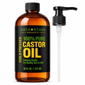 Pure Castor Oil for Hair & Skin - 16oz Cold Pressed Moisturizer & Growth Oil