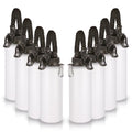 Volhoply 8 Pack Insulated Water Bottles 40oz Stainless Steel with Paracord Handle - White