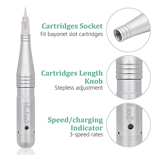 Permanent Makeup Machine Microblading Pen for Eyebrow Lip & Eyeliner - Silver - Machine