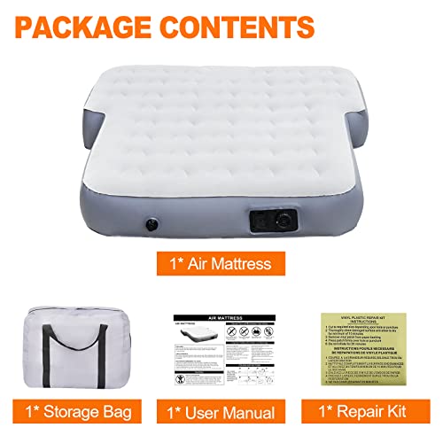 65'' SUV Air Mattress - Ultra-Thick Inflatable Car Trunk Bed with Built-in Pump