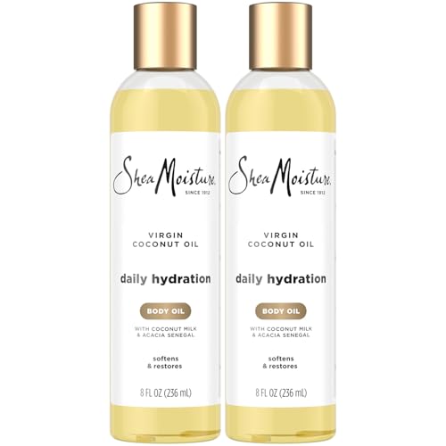 Shea Moisture Hydrating Body Oil 2-Pack with Coconut & Shea Butter, Lightweight Moisturizer