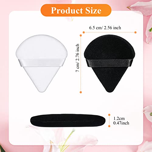 100 Pcs Triangle Makeup Powder Puffs Velour Wedge Sponges - Reusable & Soft