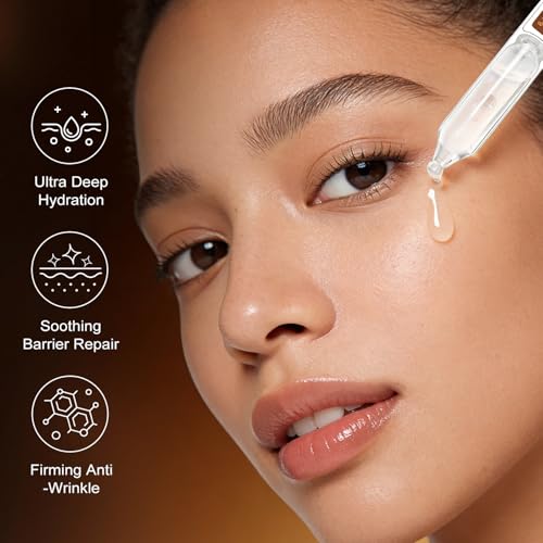 Ultra Hyaluronic Acid Serum With 8 HA Forms + Matrixyl 3000, Collagen Tri - Complex & Peptide, Multi - Layer Hydration Anti-Aging Serum, Hyaluronic Acid Serum for Face (0.05 Fl Oz (Pack of 30))