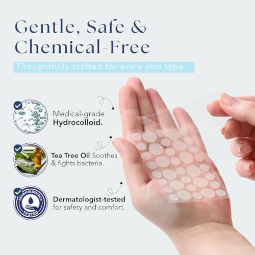 SKINSENPAI¢â Pimple Patches ? 120 Count Ultra-Thin & Transparent Hydrocolloid Stickers ? Gentle Patches for Face and Skin Care ? Spot Stickers for Day and Night Use