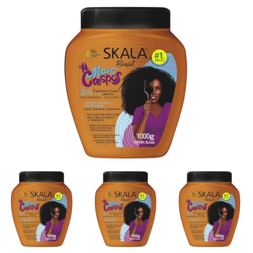 Skala Mais Crespos Super Curly Hair Treatment 2-in-1 Cream Set - Pack of 4, 35.2 Fl Oz