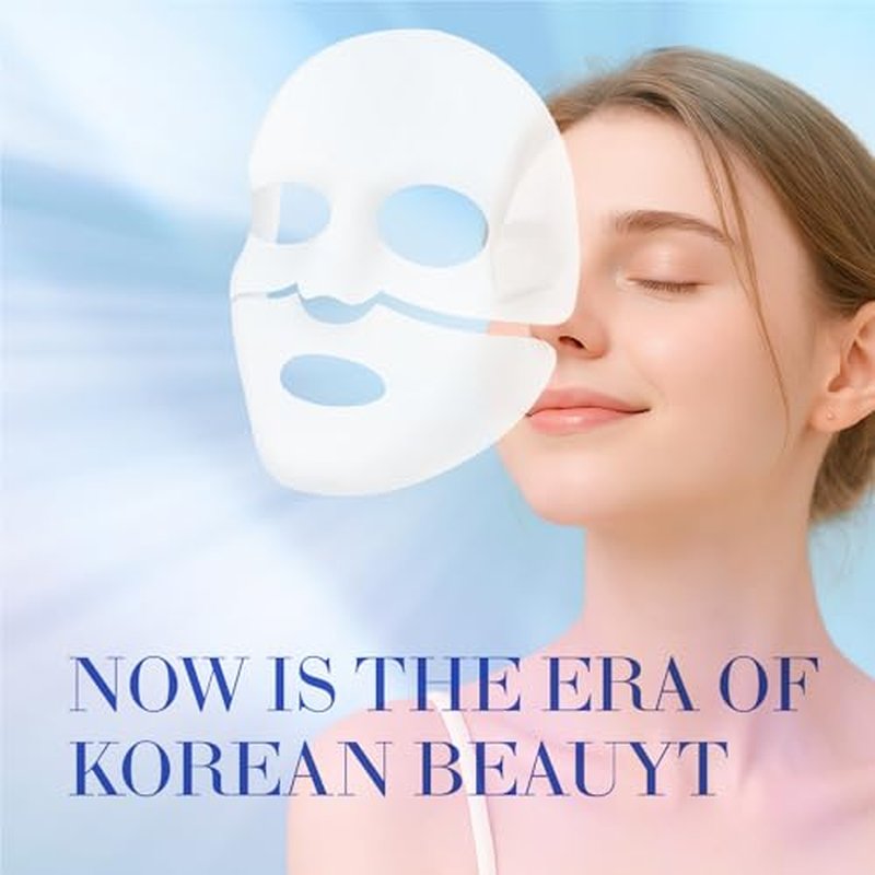 IL Deepure -Collagen Real Glow Mask, Hydrating Cocount Sheet Hydrogel Mask, Pore Minimizing, Elasticity, Plumping Improvement, Korean Skincare, Stocking Stuffers for Teen Girls | 1.01oz(30g) x 5ea