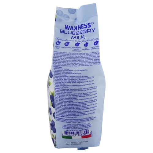 Waxness Blueberry Milk Thermochromic Hard Wax Beads 2.2 lb (1 kg), Rosin-Free, Low Temperature, For Sensitive Skin ? Made in Italy