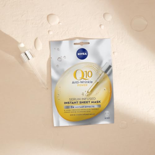NIVEA Q10 Power 10-Minute Face Sheet Masks 5-Pack - Anti-Aging & Hydrating