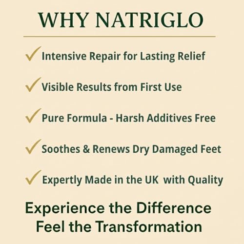 Natriglo Organic Tea Tree Foot Balm 7.05oz - Intensive Callus & Heel Repair for Dry, Cracked Feet