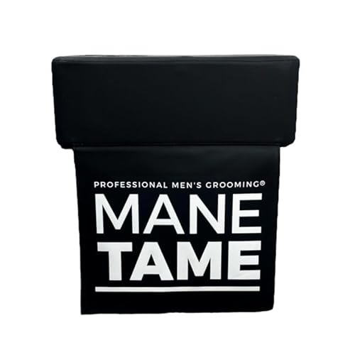 Mane TAME Highly Durable Professional Booster Seat for Barbers, 5.5" in Height and Thickness - Black