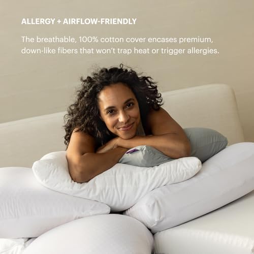 Purple Cloud Pillow - Standard Size Plush Down-Alternative Neck Pillow (Pack of 1)