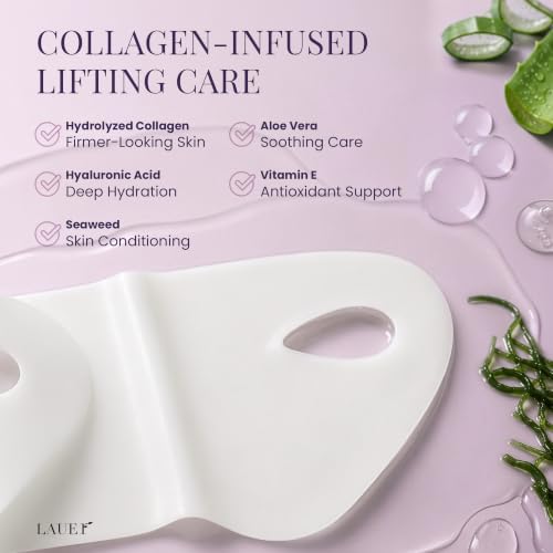 V-Shaped Hydrogel Chin Mask with Collagen - 25 Count, Hydrating Facial Skincare