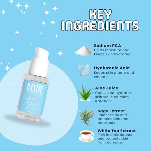 Dew Drops Hydrating Face Serum, Hyaluronic Acid Gel with Aloe and White Tea
