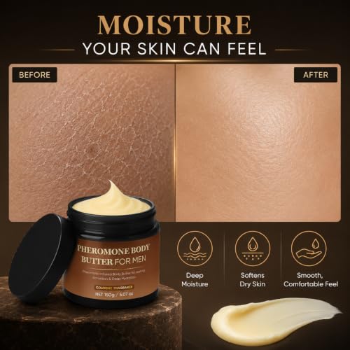 Derperzi Pheromone Body Butter for Men - Long-Lasting Fragrance & Deep Hydration (2 Pack)