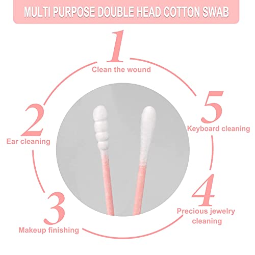 1000 Pack Cotton Swabs - Individually Wrapped Ear & Makeup Cotton Tips