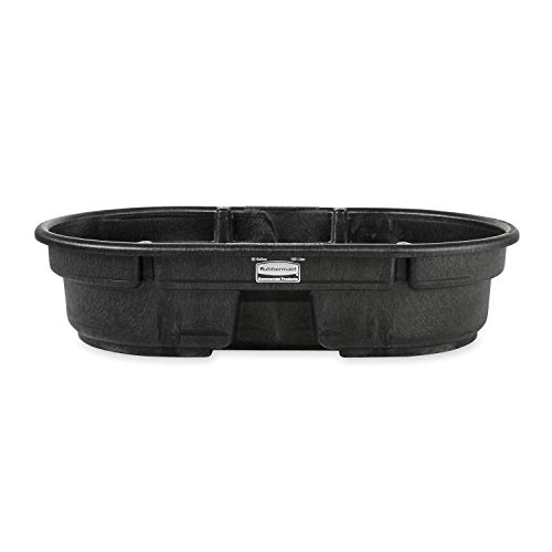 50-Gallon Rubbermaid Commercial Stock Tank - Heavy Duty Livestock Water Trough