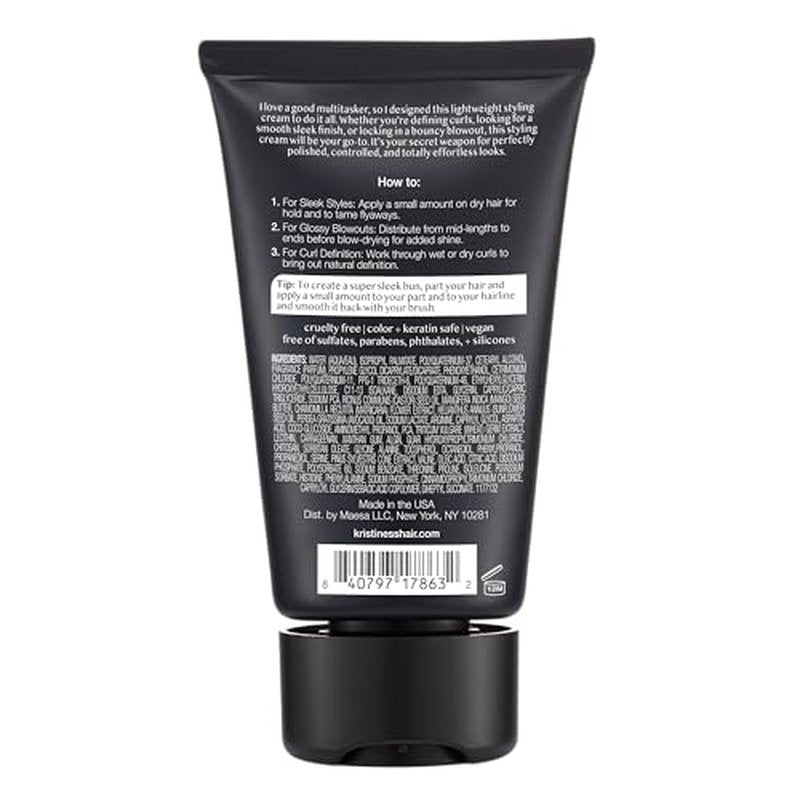 Kristin Ess Ultra Light Styling Curl Cream for Curl + Wave Definition - Lightweight Hold - Smooth Styles, Shiny Blowout Prep & Frizz Control - Vegan & Color Safe - Women's Styling Hair Product