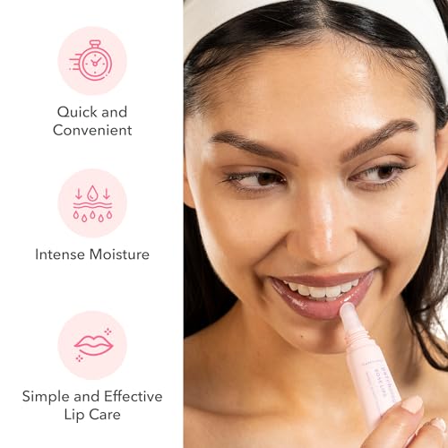 Patchology Ros? Lip Sleeping Mask - Overnight Lip Mask with Hyaluronic Acid and Resveratrol - Hydrating and Repairing Lip Gloss Treatment softens and heals dry cracked lips (14.7 ml)