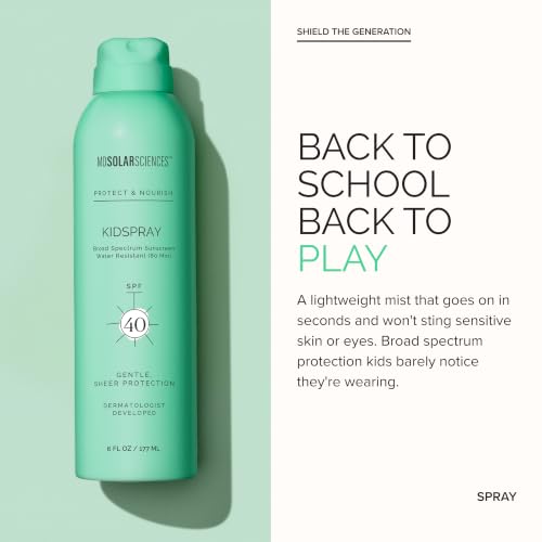 Kids Sunscreen Spray SPF 40 with Vitamin C - Water-Resistant, 6 Fl Oz - Fast-Drying Sun Protection for Sensitive Skin - Variation of THIS listing