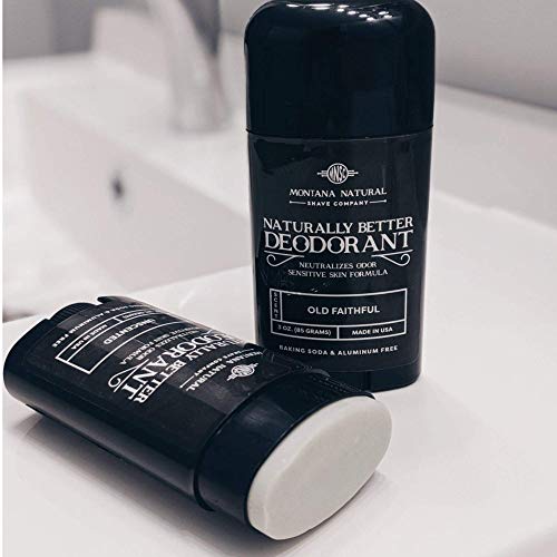 Old Faithful Natural Deodorant 3oz Pack of 2 Magnesium & Charcoal - Sensitive Skin