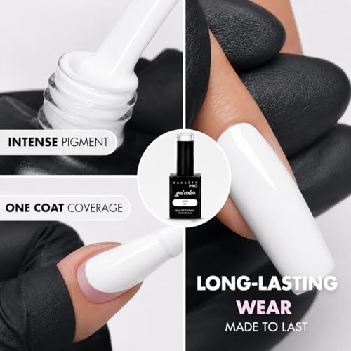Black and White Gel Nail Polish Set - High Pigment UV LED 15ml