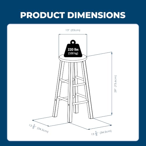 Winsome Element 2-Piece Black Bar Stool Set - 29 Inch Counter Height