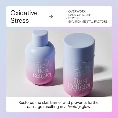 Glowing Face Moisturizer with Peptides, Ceramides & Hyaluronic Acid for Dry Skin
