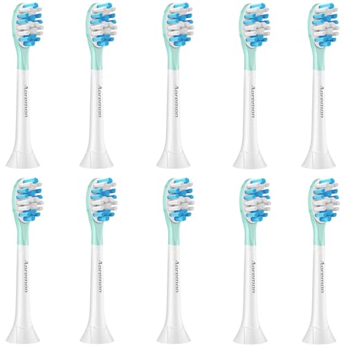 Aoremon Toothbrush Replacement Heads for Sonicare C3 - White, 10 Count