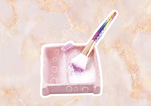 Tweezer - Mini Mexican Washboard for Makeup Brush Cleaner Handmade, Brush Cleaning, Washing Tool Cosmetic Brush Clanear, Mexican Lavaderito, Lavadero Miniatura Artesanal, Brush Washer (White)