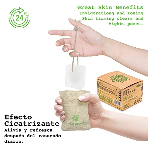 Vital Green Potassium Alum Crystal Block for Shaving ? Alum Bar that Relieves Irritation Caused by Shaving and Hair Removal ? Develops an Invigorating and Refreshing Reaction 3.18 oz / 90 g (1 Unit)