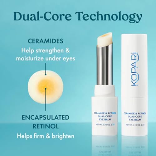 Kopari Ceramide & Retinol Dual-Core Eye Balm ? Targets Fine Lines, Texture & Puffiness with Encapsulated Retinol, Ceramides & Squalane ? Hydrating, Brightening, Anti-Aging Under Eye Treatment