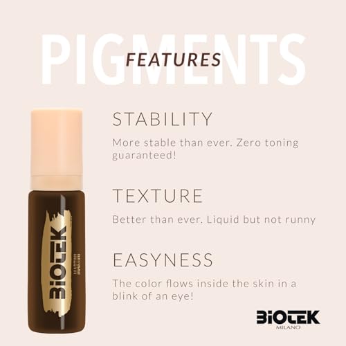 Brows Pigment for Professional Permanent Make Up - Inorganic Liquid - Dark Brown Color- Made in Italy (Martini, 0.50 Fl Oz (Pack of 1))