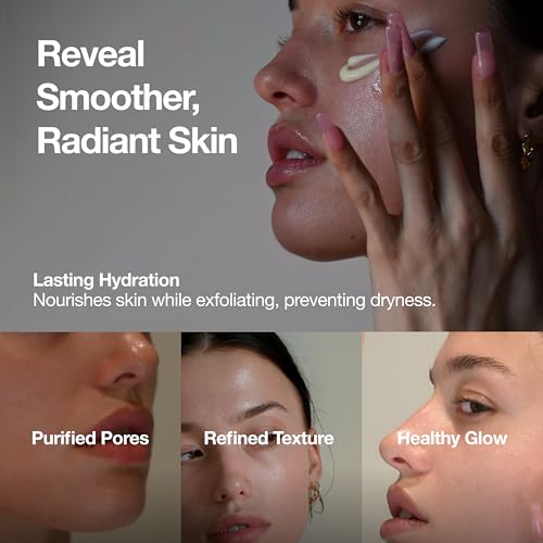 Gentle Organic Face Scrub for Sensitive Skin - Exfoliating & Deep Cleansing, Vegan & Paraben-Free, 3.53 fl oz